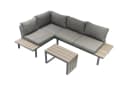 ONDIS24 Gartenlounge-Set Ecksitzgarnitur 3-tlg. inkl. Auflagen, Tisch mit Polywoodplatte, Holzoptik Bild 2