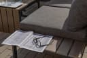 ONDIS24 Gartenlounge-Set Ecksitzgarnitur 3-tlg. inkl. Auflagen, Tisch mit Polywoodplatte, Holzoptik Bild 5