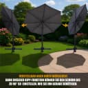 ONDIS24 Ampelschirm Deluxe Sonnenschirm Roma Rot 345 cm mit 360° Rotation Bild 4