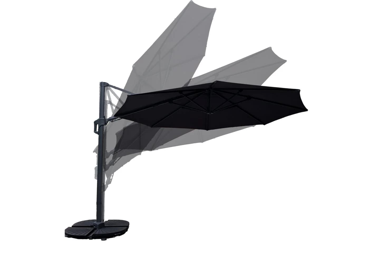 ONDIS24 Ampelschirm Deluxe Sonnenschirm Roma Rot 345 cm mit 360° Rotation - Bild 5