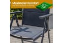 ONDIS24 Gartenstuhl Vinoro Deluxe Aluminium Klappsessel Hochlehner 4er-Set Bild 3