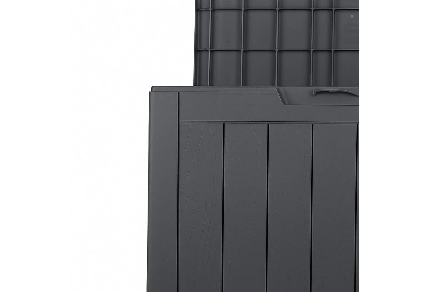 ONDIS24 Gartenbox City Cube 110L Grau Kunststoff Holzoptik - Bild 3