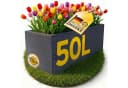 ONDIS24 Pflanzkübel Vulkano 50L Blumenkasten Anthrazit mit Wasserspeicher Bild 2