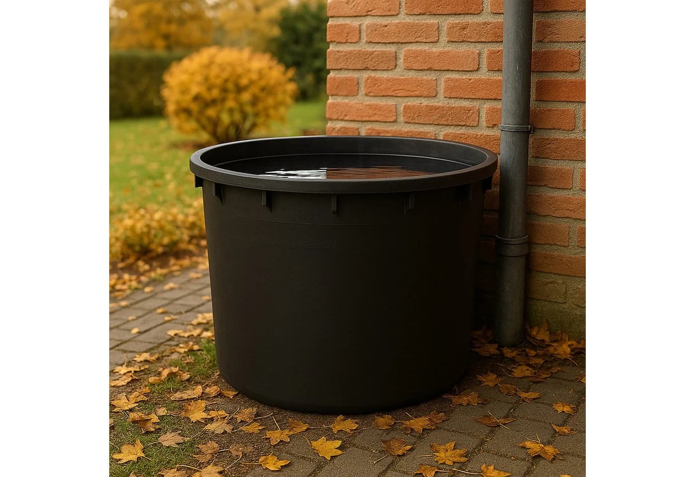 ONDIS24 Regentonne 750 l Schwarz UV-beständig