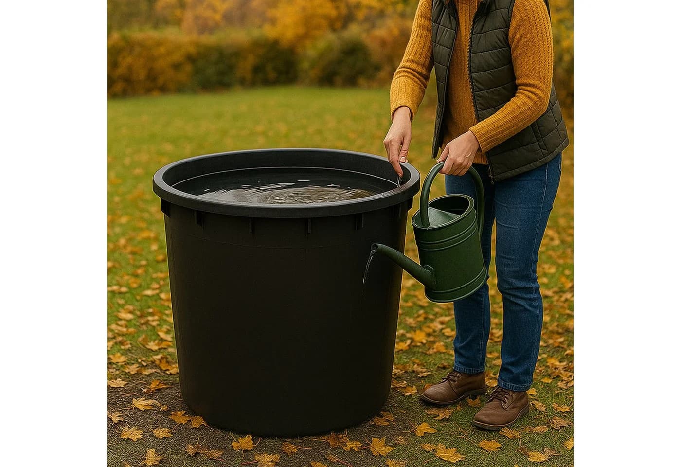 ONDIS24 Regentonne 750 l Schwarz UV-beständig - Bild 5