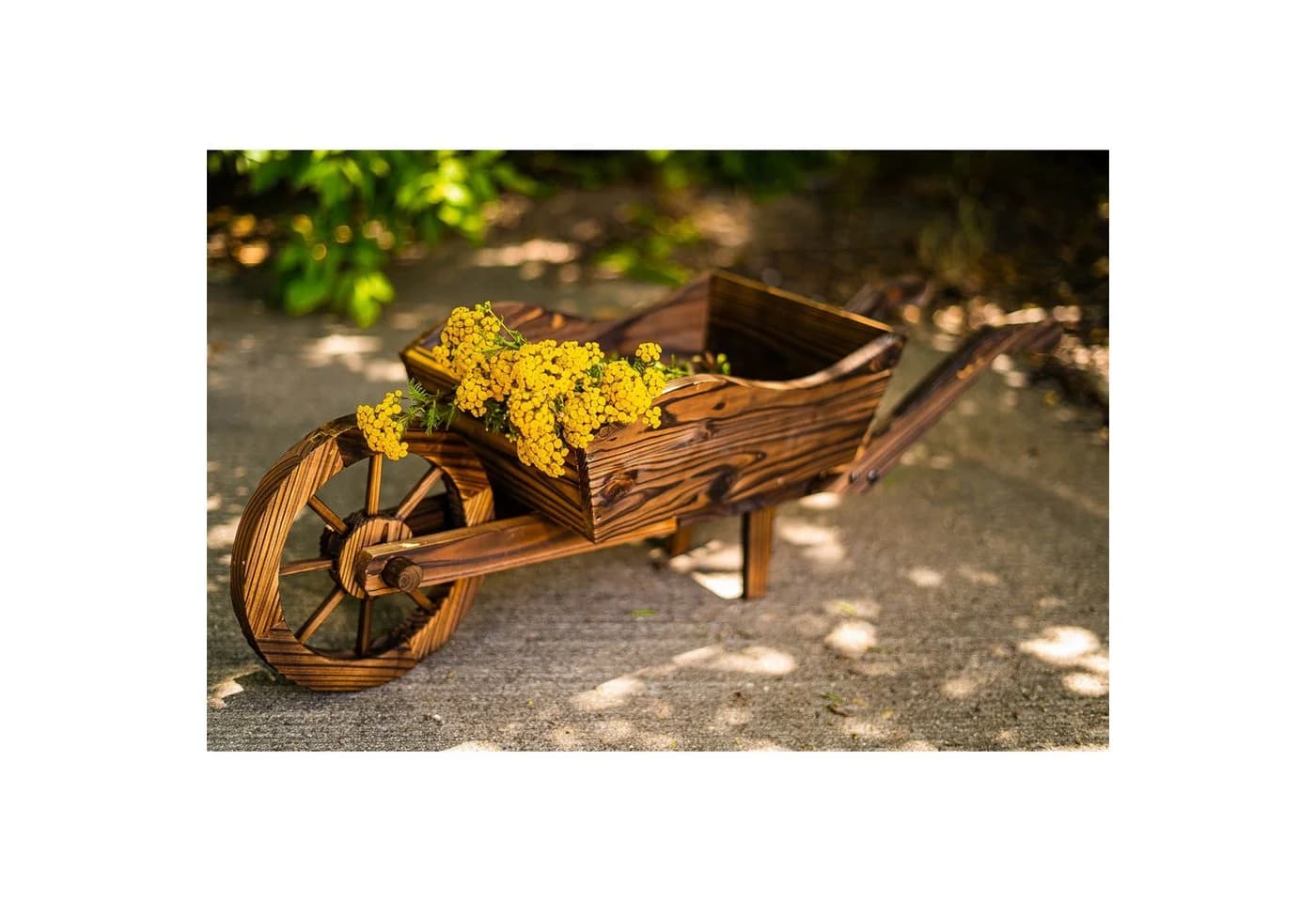 HTI-Living Gartenfigur Holzschubkarre Natur Sommerset Deko
