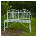 HTI-Living Gartenbank Celia Creme Metallbank Nostalgisch Bild 1
