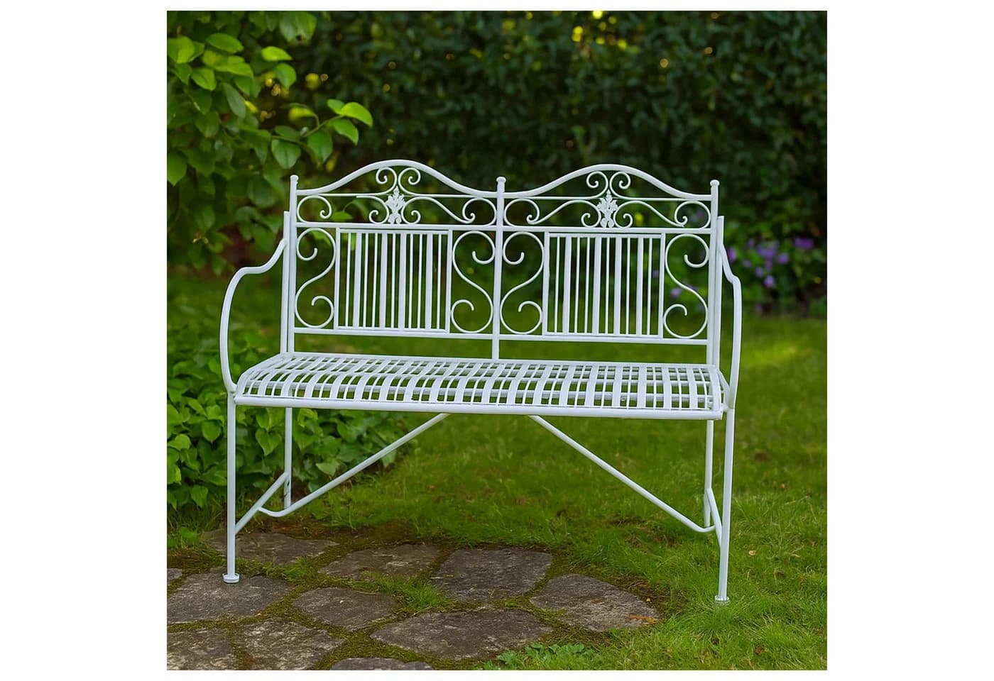 HTI-Living Gartenbank Celia Creme Metallbank Nostalgisch - Bild 3