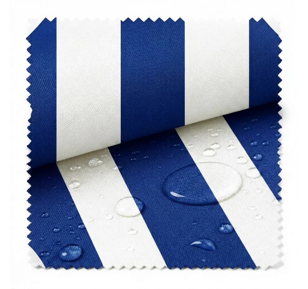 novely® Oxford SUNRISE 420D Stoff Weiß-Blau Wasserdicht UV-beständig - Bild 2