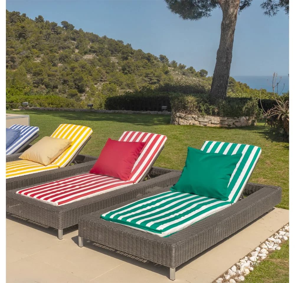 novely® Stoff ARAGON DUO LLORET UV - Blau, wasserabweisend & UV-beständig - Bild 5