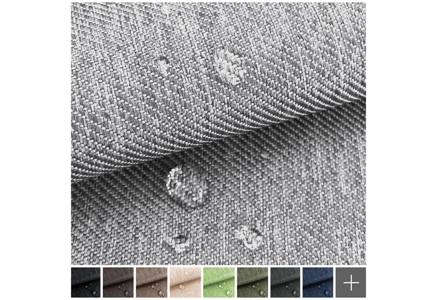 novely® OXFORD 350D Outdoor-Stoff Grau Leinen-Look - Bild 3