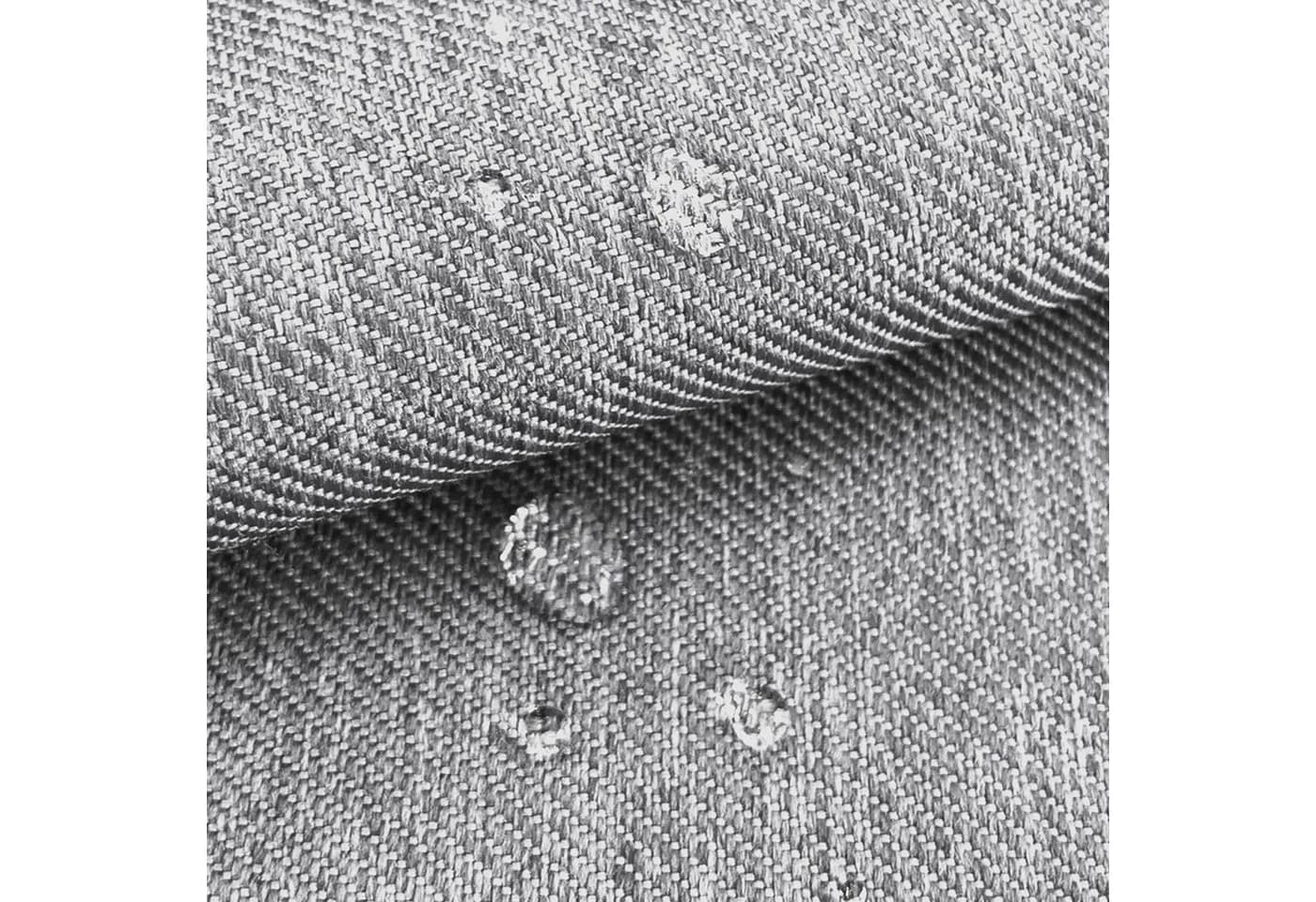 novely® OXFORD 350D Outdoor-Stoff Grau Leinen-Look - Bild 4