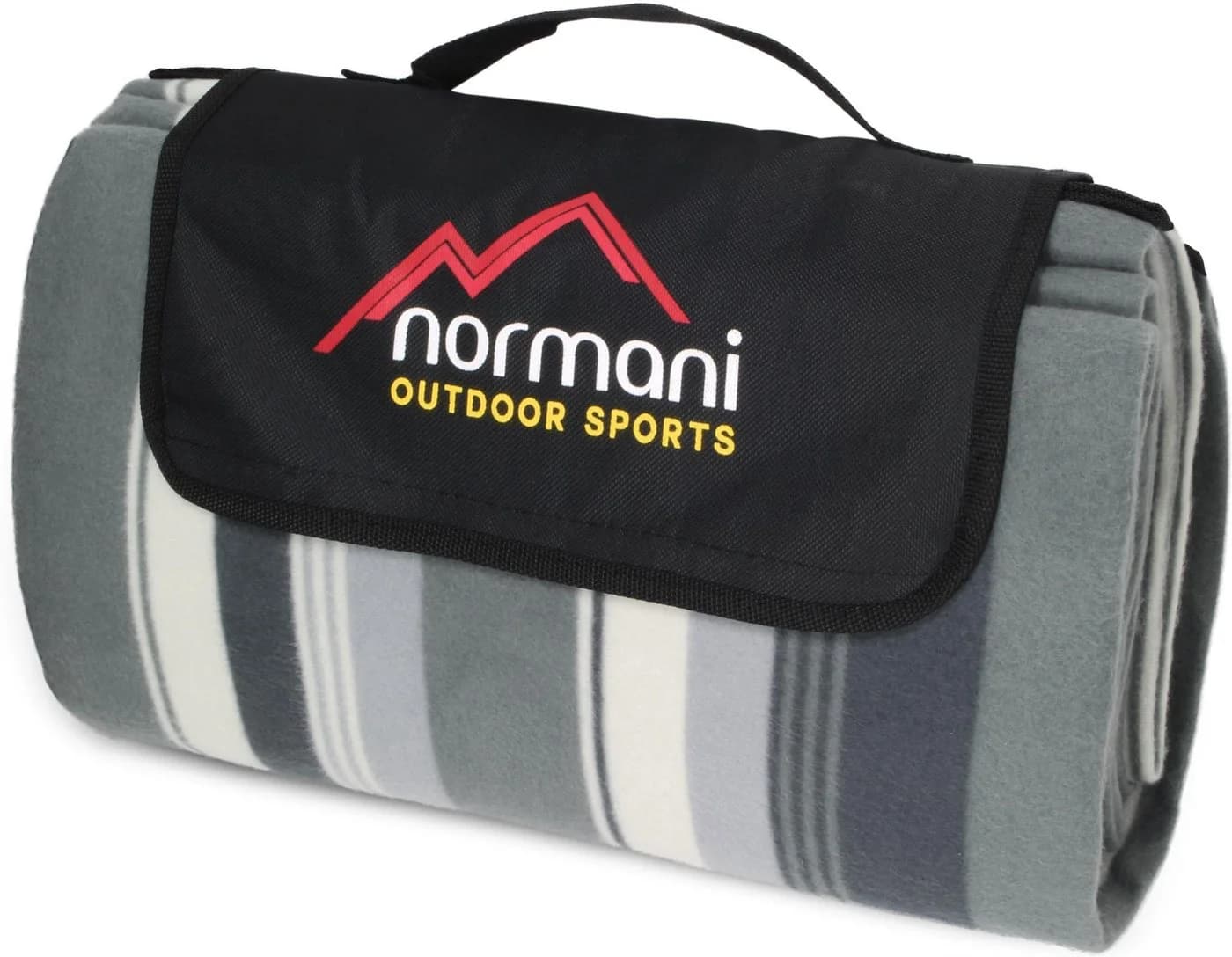 normani Picknickdecke Outdoor-Campingdecke Grau/Gruen Fleece Wasserdicht - Bild 3