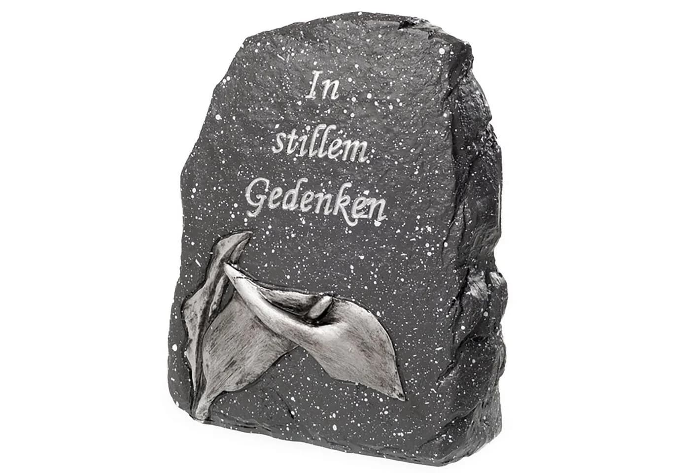 Annastore Gartenfigur Besinnliche Grabdeko Grau Polyresin Engel