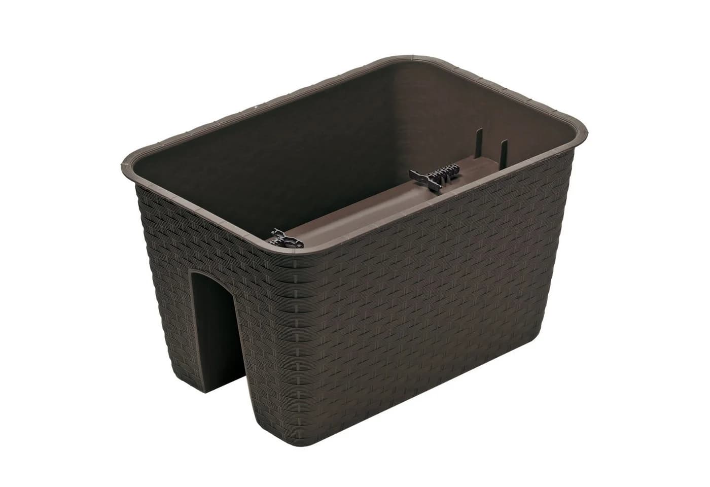 Annastore Blumenkasten Geländerkasten Rattan-Optik Dunkelbraun - Bild 2