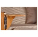 MR.DEKO Strandkorb Düne Bullauge 2-Sitzer Teak PE Geflecht Beige/Braun Bild 4