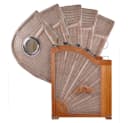 MR.DEKO Strandkorb Düne Bullauge 2-Sitzer Teak PE Geflecht Beige/Braun Bild 5