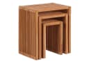MR.DEKO Gartenliege Montreal Teak 2 Liegen & 3er Beistelltisch Set Bild 4
