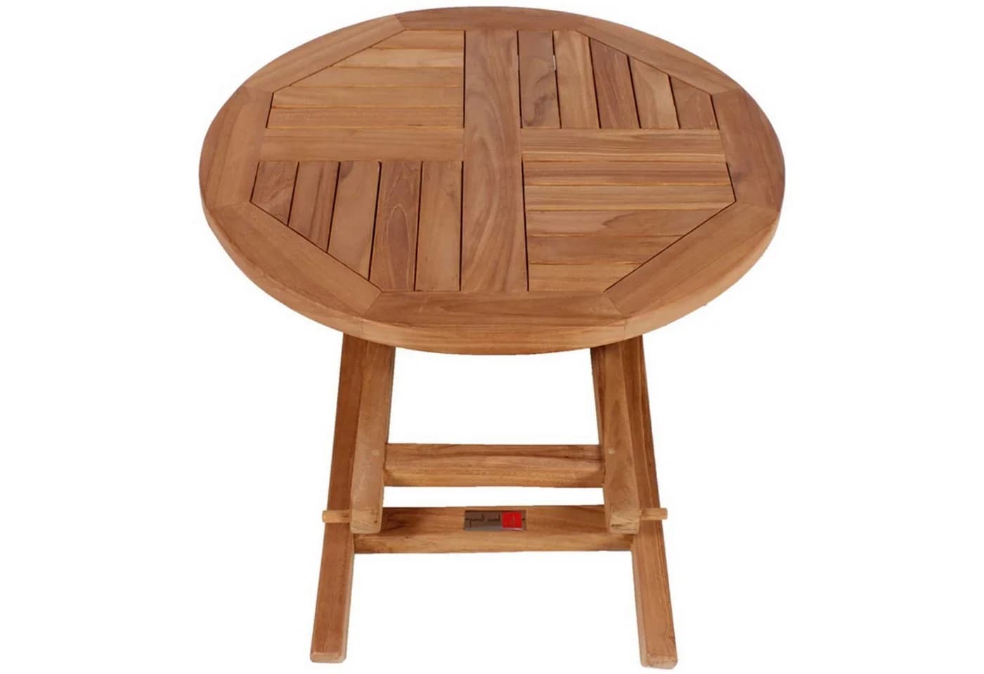 MR.DEKO Gartentisch Sutton Teak rund klappbar Ø70 cm - Bild 2
