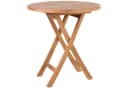 MR.DEKO Gartentisch Sutton Teak rund klappbar Ø70 cm Bild 3