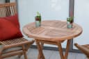 MR.DEKO Gartentisch Sutton Teak rund klappbar Ø70 cm Bild 4