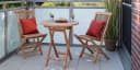 MR.DEKO Gartentisch Sutton Teak rund klappbar Ø70 cm Bild 5