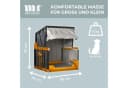 MR.DEKO Haustierstrandkorb Wacholder Rattan Hundebett Grau Bild 1