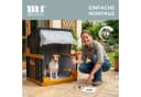 MR.DEKO Haustierstrandkorb Wacholder Rattan Hundebett Grau Bild 4