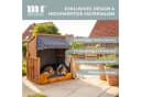 MR.DEKO Haustierstrandkorb Wacholder PE Rattan Bild 3