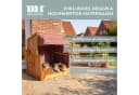 MR.DEKO Haustierstrandkorb Wacholder PE Rattan Beige/Rot mit Sonnenblende Bild 3