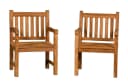 MR.DEKO Gartenbank Feierabend Teak 160cm Holz mit Tisch Bild 1