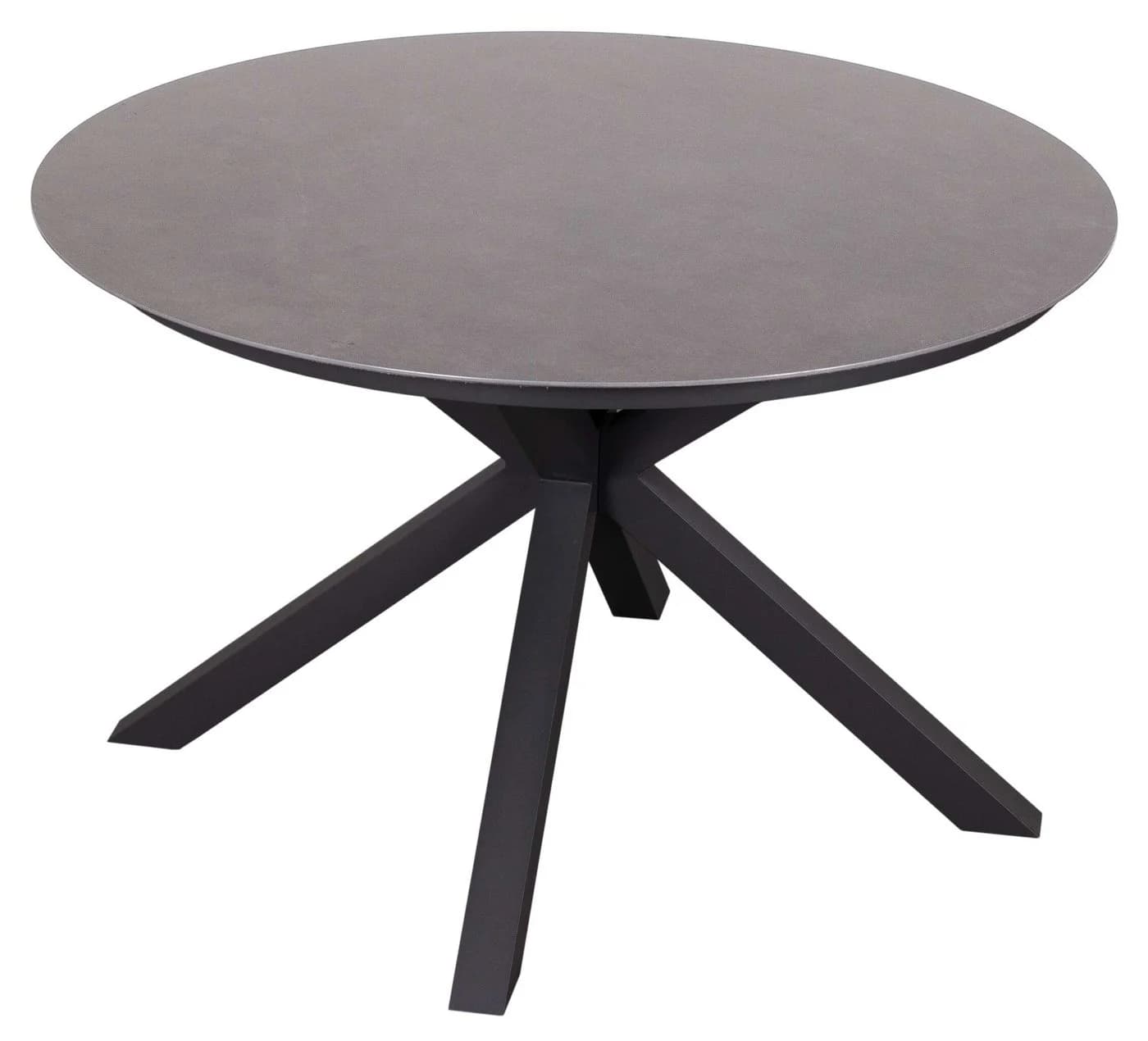 MR.DEKO Gartentisch rund Almeria 120 cm hellgrau Aluminium - Bild 2