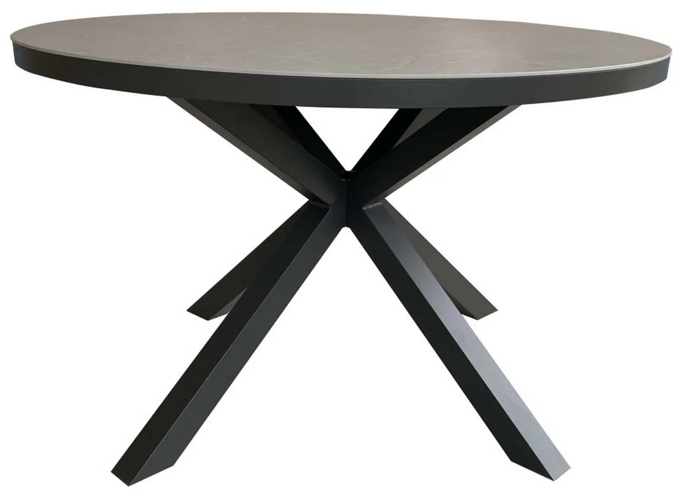 MR.DEKO Gartentisch rund Almeria 120 cm hellgrau Aluminium - Bild 3