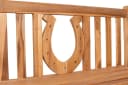 MR.DEKO Gartenbank Teak Hufeisen 120 cm Massive Sitzbank Bild 4