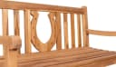MR.DEKO Gartenbank Teak Hufeisen 120 cm Massive Sitzbank Bild 5