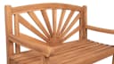 MR.DEKO Gartenbank Teak Sonnen-Motiv 2-Sitzer wetterfest Bild 4