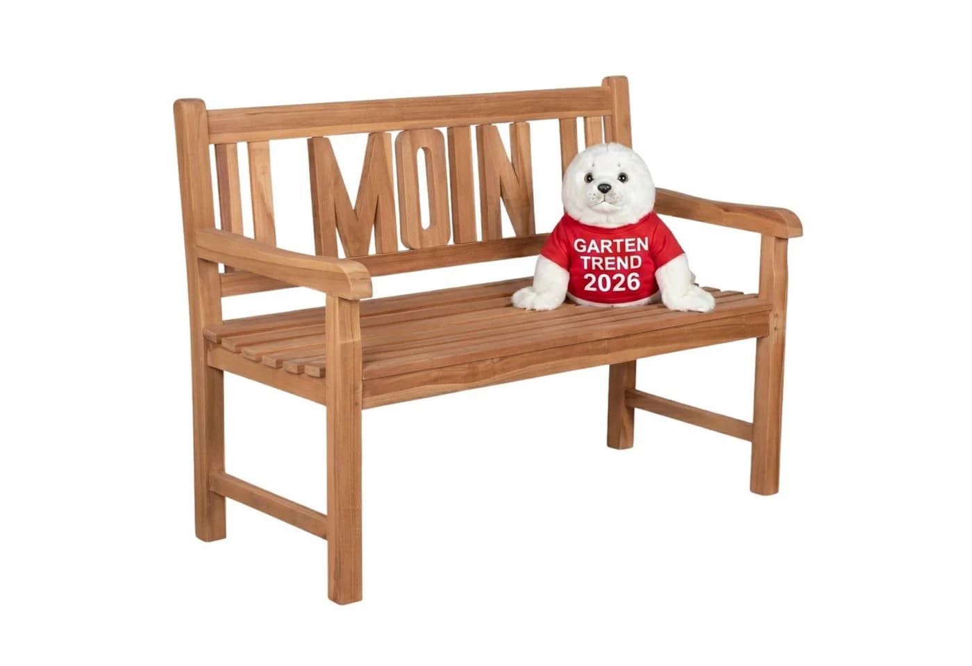 MR.DEKO Gartenbank Teak MOIN 2-Sitzer wetterfest - Bild 2