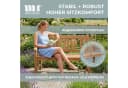 MR.DEKO Gartenbank Teak MOIN 2-Sitzer wetterfest Bild 4