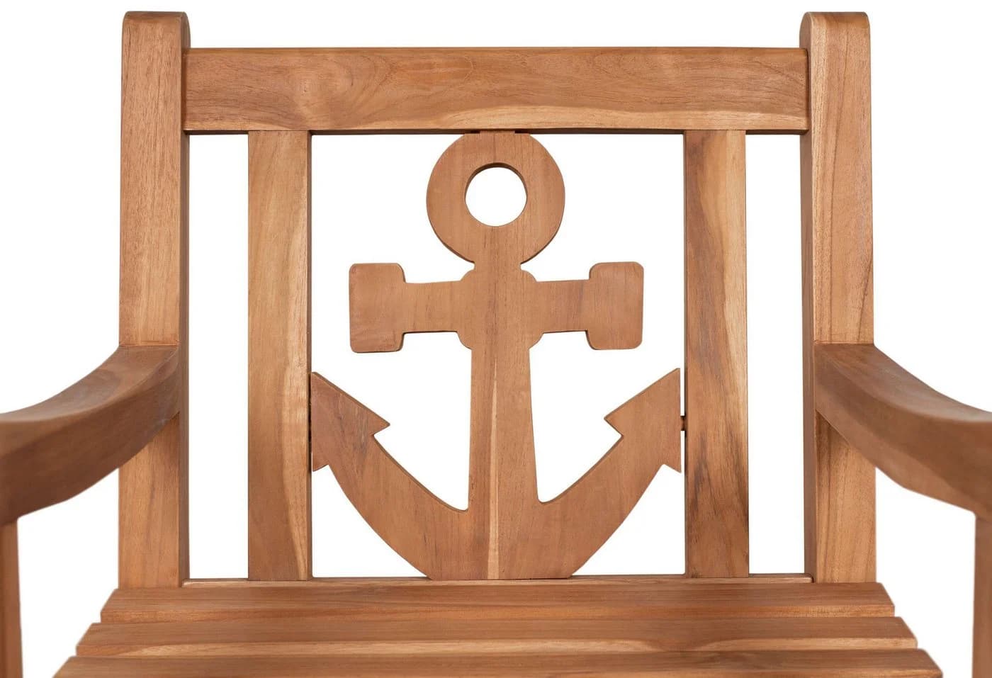 MR.DEKO Gartenstuhl Anker Teak massiv maritim - Bild 3