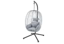 SVITA Hängesessel BELLY mit Gestell, Polyrattan, Grau Bild 2