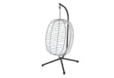 SVITA Hängesessel BELLY mit Gestell, Polyrattan, Grau Bild 4