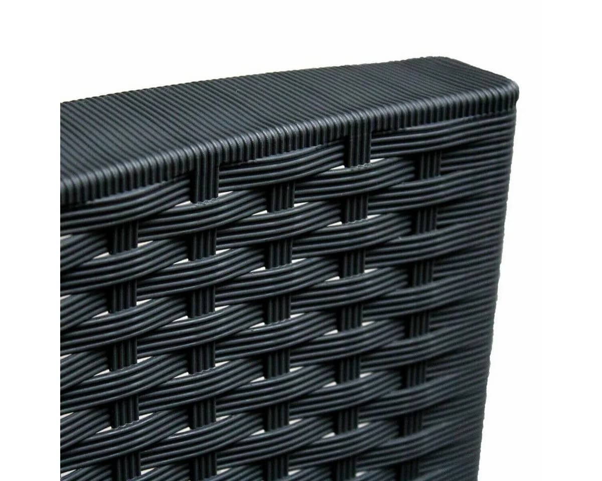 SVITA Bistroset LIMA 3-teilig Schwarz Polyrattan Klappbar