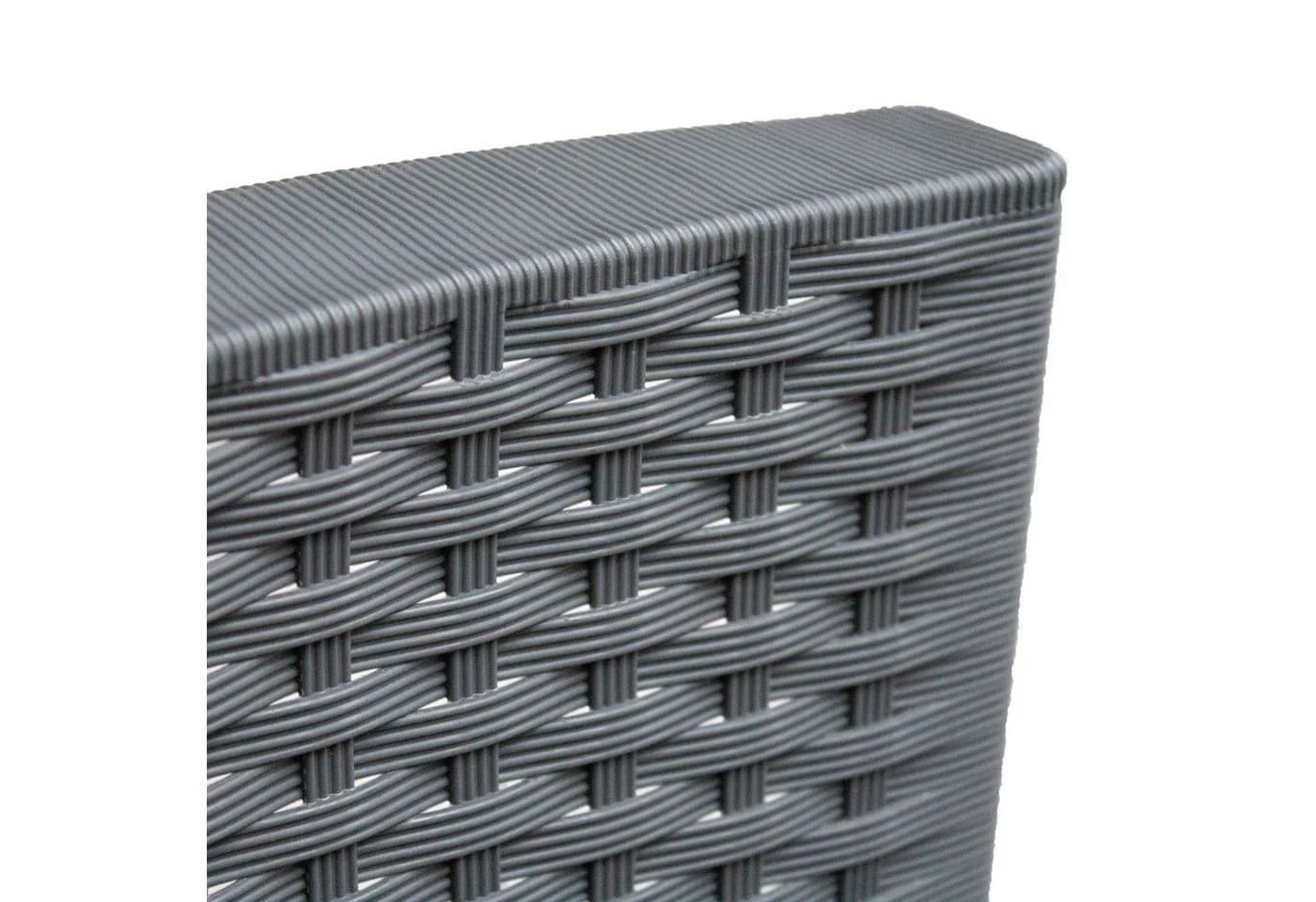 SVITA Bistroset 3-tlg. Grau Polyrattan Klappbar