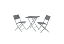 SVITA Bistroset 3-tlg. Grau Polyrattan Klappbar Bild 2