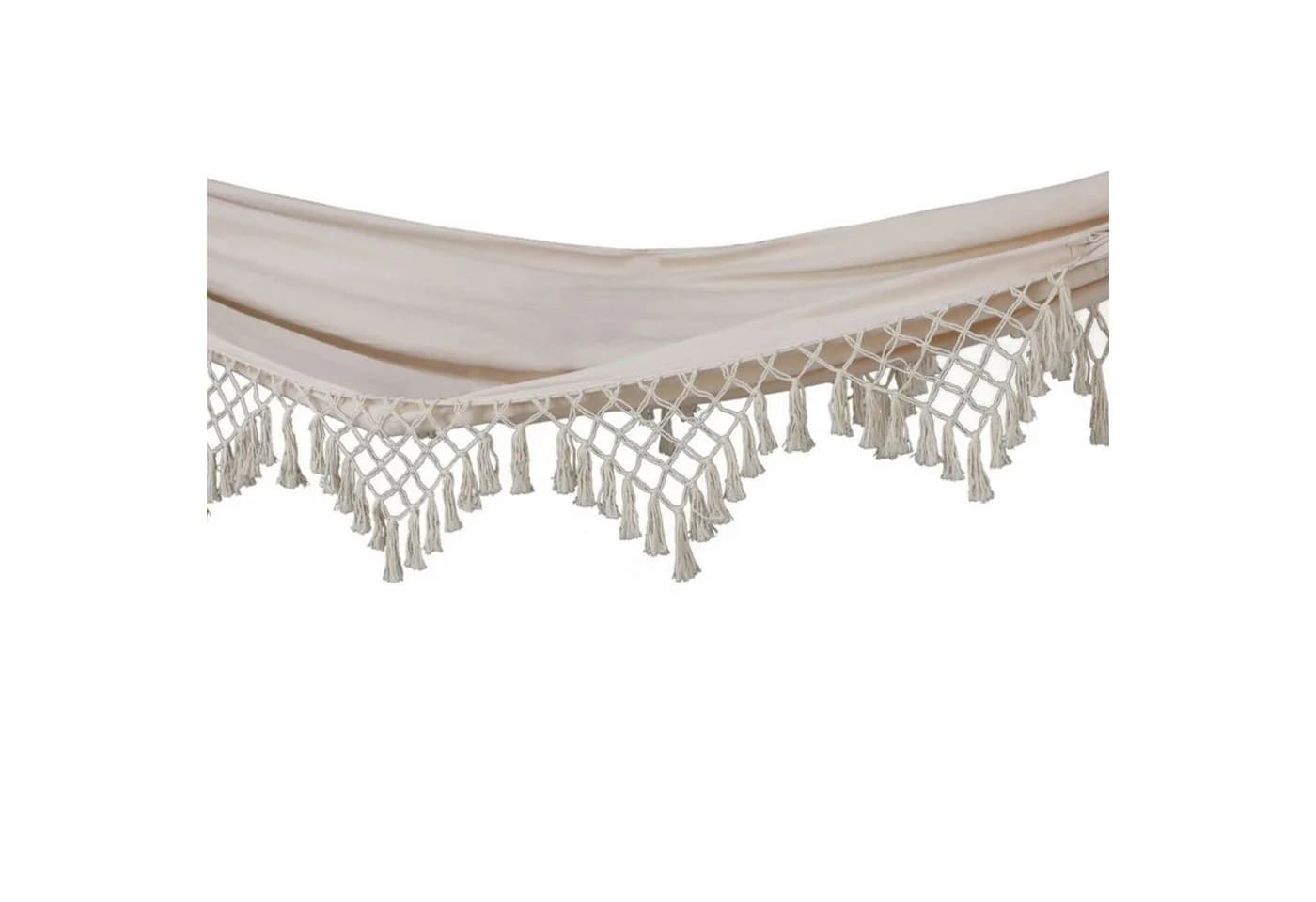 Luxuriöse Boho-Hängematte aus Poly-Baumwolle und Makramee