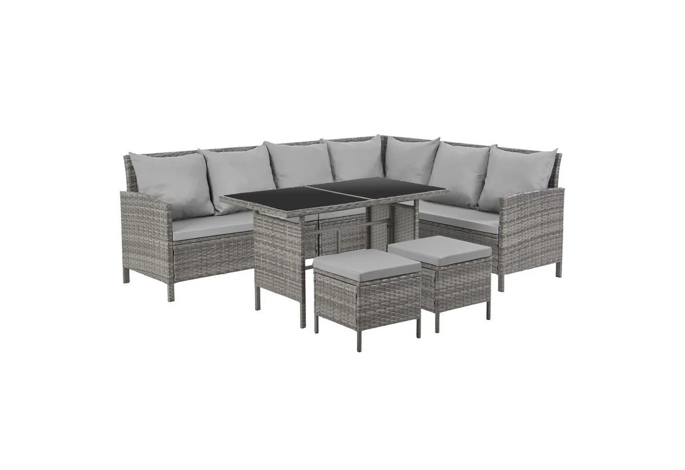 SVITA Gartenlounge-Set MADISON 2-tlg. Lounge mit Tisch Polyrattan - Bild 2