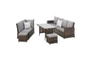SVITA Loungeset MONROE 4-tlg. Gartenlounge Braun Poly Rattan Bild 1