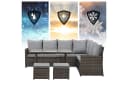 SVITA Loungeset MONROE 4-tlg. Gartenlounge Braun Poly Rattan Bild 4