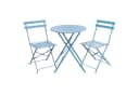 SVITA Bistro-Set BERLIN 3-tlg. Blau Klappbar Bild 2