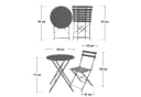 SVITA Bistro-Set BERLIN 3-tlg. Blau Klappbar Bild 5